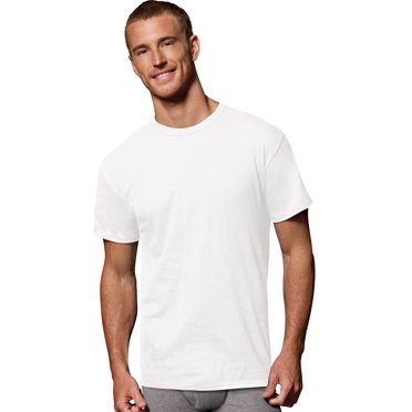 Hanes Mens Fresh IQ Cotton/Modal Crew Undershirt, S, White, S, White
