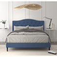 thumbnail image 4 of Lit Plateforme Rembourré Capitonné Mason Bleu Denim - Simple, 4 of 5