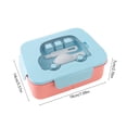thumbnail image 3 of XYAIYT Boîte à Lunch Bento Étanche 27.05 fl oz 3 Compartiments Micro-Ondable Facile à Transporter Matériau de Qualité Alimentaire Réutilisable avec Ensemble d'Ustensiles pour Adultes, 3 of 6