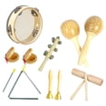 thumbnail image 1 of Percussion Instruments Toy Musical Instrument Set with Storage Bag Natural Wood 7-piece 0.684Kg, 1 of 7