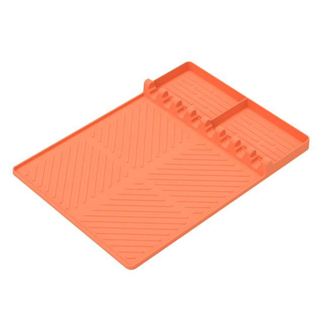 Suncoda Barbecue Mats, Griddle Mat Barbeque Grill Accessories Tools for Side Shelf Mat Grill Pad for Outdoor Grill Kitchen Counter Spatula Mat with Drip Pad For