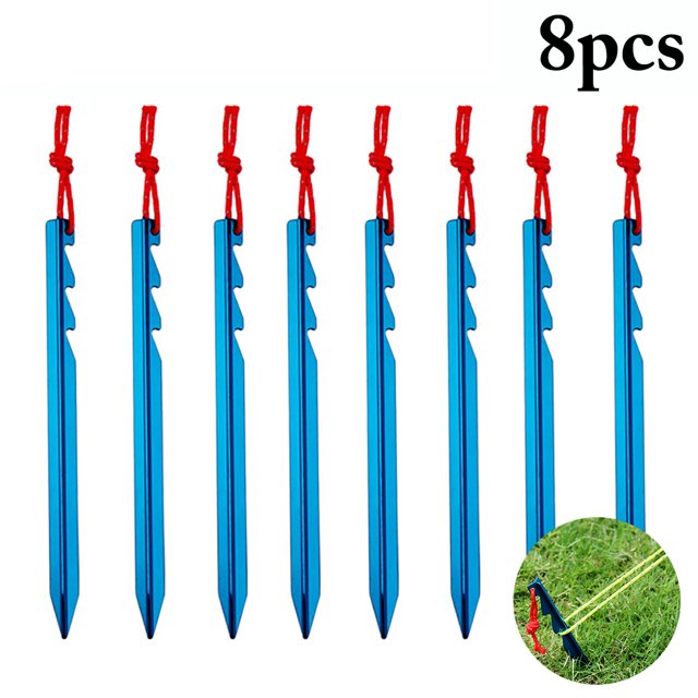 Bangcool Tent Stake Portable Aluminum Alloy Camping Stake Tent Peg with String
