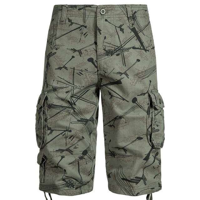 Quick Dry Pants Men Mens Directional Sign Work Shorts Mid-Waist Multi-Pocket Five-Piece Pants Casual Shorts Pants Swim Trunks Men Short Quick Dry Shorts Men Lightweight Work Pants for Men