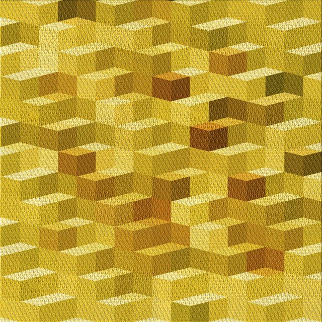 Ahgly Company Machine Washable Indoor Square Transitional Bright Gold Yellow Area Rugs, 7' Square
