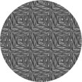 thumbnail image 1 of Ahgly Company Tapis d'Intérieur Ronds Transitionnels Noirs Lavables à la Machine, 3 Pieds Rond, 1 of 7