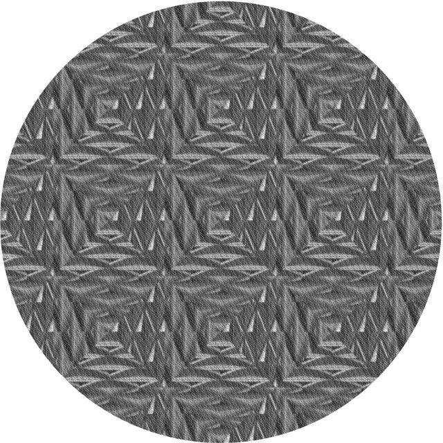 Ahgly Company Tapis d'Intérieur Ronds Transitionnels Noirs Lavables à la Machine, 3 Pieds Rond