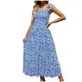 thumbnail image 2 of SMihono Robe d'Été pour Femmes Grande Taille Mode Femmes Été Décontractée Imprimé Camis Sans Manches Bandage Gilet Longue Robe, 2 of 6