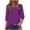 Purple, variant on T Shirts for Women Fashion Women's Casual Printed V-Neck Long Sleeve T-Shirt Button Tops Black B XXL