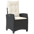 thumbnail image 2 of vidaXL 3 Piece Bistro Set with Cushions Black Poly Rattan, 2 of 5