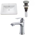 thumbnail image 1 of American Imaginations 21-in. W 1 Hole Ceramic Top Set In White Color - Drain Incl. AI-32867, 1 of 9