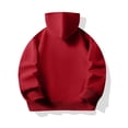 thumbnail image 4 of FAOWME Chandails à Capuche à Manches Longues pour Enfants, Unisexes, Doux, avec Poche, Rouge Brique 2-3 Ans, 4 of 7