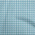 thumbnail image 1 of oneOone Velvet Teal Blue Fabric Houndstooth Craft Projects Decor Fabric Printed By The Yard 58 Inch Wide, 1 of 4