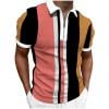 Ketyyh-chn99 Polo T Shirts Men Knit Underwear Regular Fit Casual Button-Down Solid Shirts Long Sleeve Turndown Collar Blouse Shirt Tops Watermelon Red,M