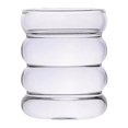 thumbnail image 2 of simhoa Creative Ribbed Glass Cup Rippled Cocktail Glasses for Mixed Drinks Cocktail, 2 of 7