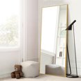 thumbnail image 3 of NeuType Full Length Floor Mirror Rectangular Gold 59"x19", 3 of 6
