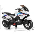 thumbnail image 2 of Gymax 12V Electric Kids Ride On Motorcycle w/ Training Wheels White, 2 of 9