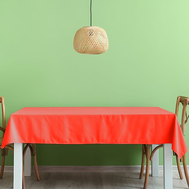 Penkiiy Disposable Tablecloth Plastic Party Plain Tablecloth Plastic Cloth Birthday Dessert Table Solid Color Tablecloth Water Proof And Oil Proof Tablecloth 54 x 108 In