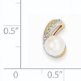 thumbnail image 2 of Pendentif en Or Jaune 14K avec Diamant et Perle de Culture Ronde 6-7mm, 2 of 2
