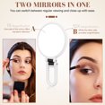 thumbnail image 3 of Handheld Mirror Double Sided Makeup Mirror Magnification Mirror Foldable Desktop Mirror Portable Mirror Cosmetics Mirror, 3 of 9