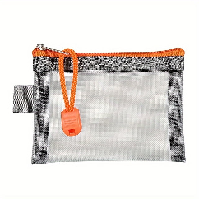 CHUANK Mini Mesh Coin Purse Zipper Portable Clutch Wallet Versatile Simple Storage Bag for Boys Girls Small Card Bag