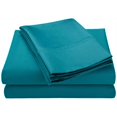 thumbnail image 1 of Jeu de Feuilles Solides en Coton Riche de 600 Fils Fendues en Très Grand-Teal, 1 of 5
