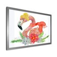 thumbnail image 2 of Designart Lama de Noël Prêt pour le Père Noël II Art Mural Tropical Encadré, 2 of 4