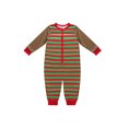 thumbnail image 1 of FOCUSNORM Christmas Family Matching Nightwear, Combinaison à Manches Longues à Col Rond et Rayures, 1 of 6