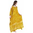 thumbnail image 2 of Moomaya Boat Neck Caftan Rayon Cover Up Printed Cold Shoulder Kaftan Maxi Dress, 2 of 6