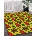 thumbnail image 3 of Ahgly Company Tapis Rectangulaire Lavable en Machine Rouge Brun, 3 Pieds x 5 Pieds, 3 of 7