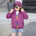 thumbnail image 2 of MIASHUI Girls Lightweight Summer Sunscreen Jacket for Kids - Breathable Toddler Outwear with for Outdoor Adventures Purple,2-3 Years, 2 of 9
