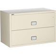 thumbnail image 2 of PHOENIX SAFE Lateral 44 inch 2-Drawer Fireproof File Cabinet with Key Lock, Water Seal, Putty, LAT2W44P, 2 of 4