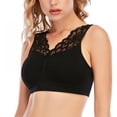 thumbnail image 2 of Wuffmeow Women Floral Lace Bralette Padded Breathable Sexy Racerback Lace Bra, 2 of 7