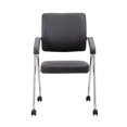 thumbnail image 4 of Nicer Furniture Foldable Vinyl Guest Chair with Casters - Set of 2, 4 of 7