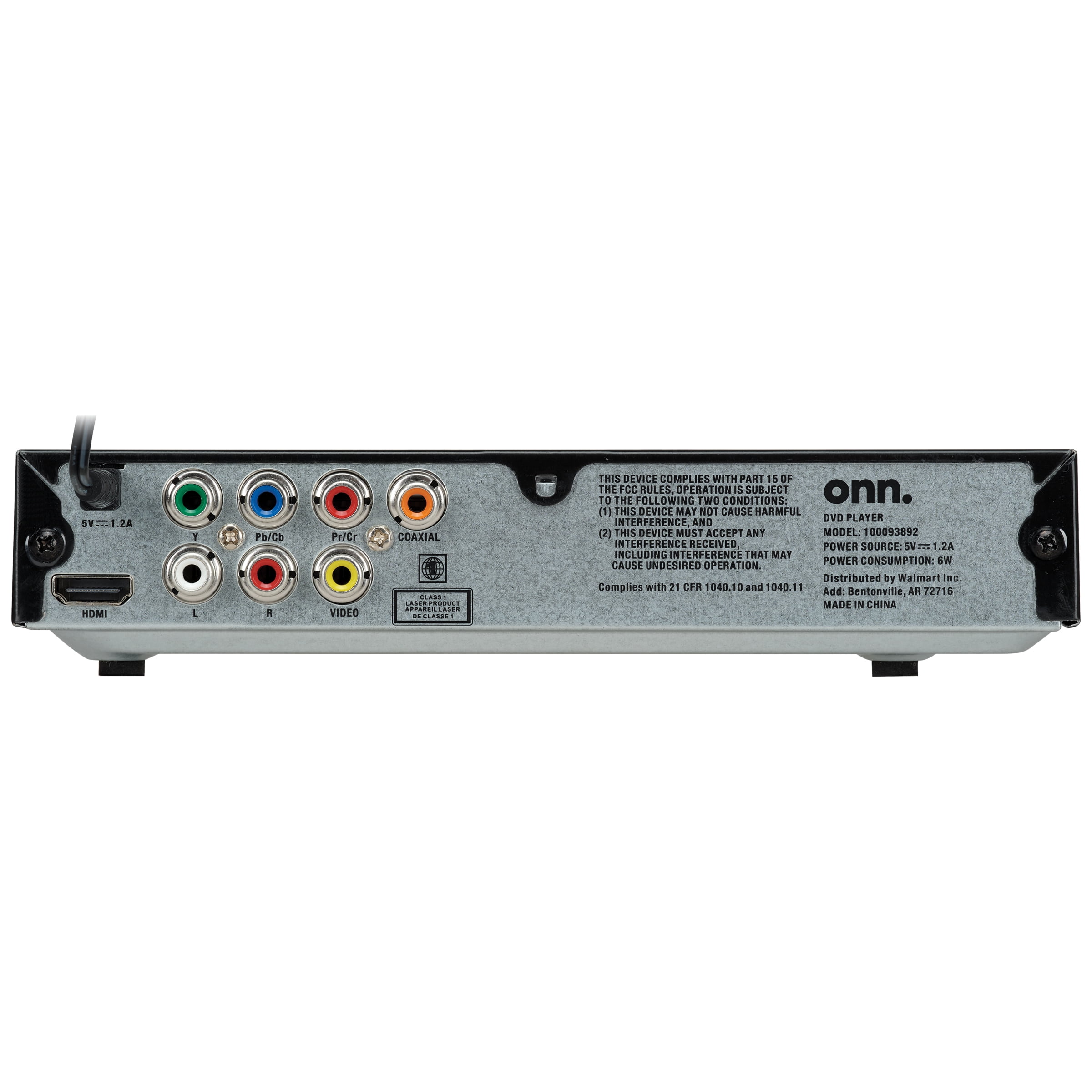 Onn HDMI DVD Player with Widescreen/TV Aspect Ratio, Parental Controls, Text-to-speech Technology, Remote Control, and Multiple Outputs, Black