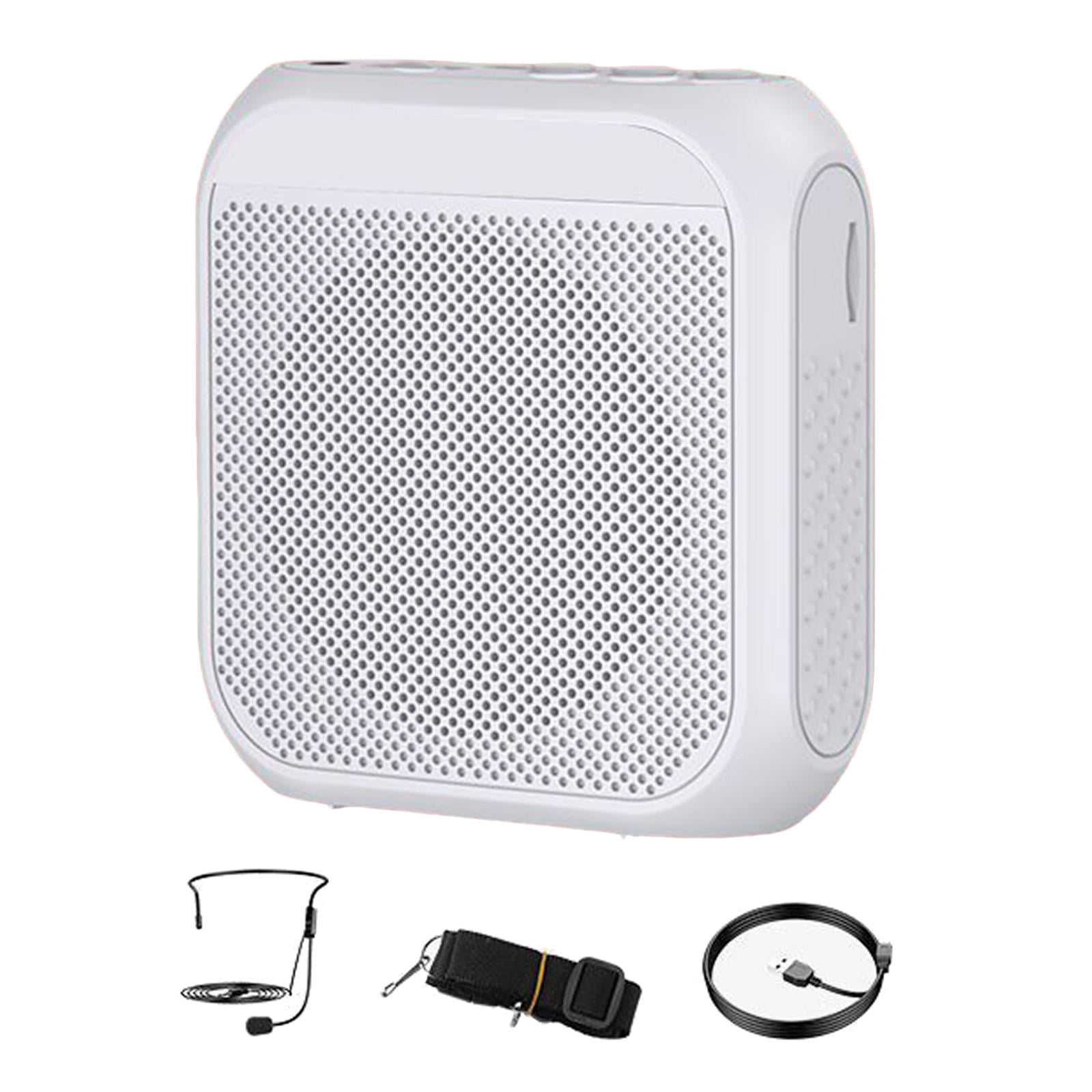 Voice Amplifier 2200mAh Megaphone Speaker Personal Voice Amplifier for Classroom White