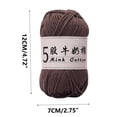 thumbnail image 3 of 5 Strands Milk Cotton Crochet Yarn for Baby Sweaters, Dolls & DIY Crafts - Soft 1mm Thread for Knitting Beginners, 3 of 6