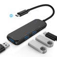 thumbnail image 3 of Type-C 2.0 HUB Adaptateur avec 4 USB Interface Ultra Mince Hubs USB pour Ordinateur Portable PC, 3 of 5