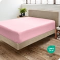 thumbnail image 4 of Bare Home Fitted Sheet - Premium 1800 Collection - Deep Pocket - Ultra-Soft Wrinkle Resistant - Twin, Light Pink, 4 of 7