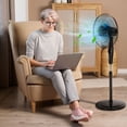 thumbnail image 4 of Gymax 16'' Dual Blade Pedestal Fan Adjustable Oscillating Stand Fan Home Office, 4 of 10