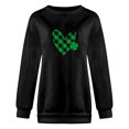 thumbnail image 4 of 2023 Chandail Surdimensionné pour Femmes Chemises Unies Col Rond Manches Longues Hauts Imprimés Blouse Régulière Coupe Ample Hauts pour Femmes, 4 of 5