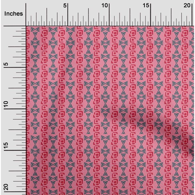 oneOone Cotton Flex Fabric Geometric Block Print Fabric BTY 40 Inch Wide