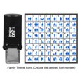 thumbnail image 2 of Printtoo Personalized Family Theme Icons Rubber Stamp Self Inking Stamper 12 mm-Red, 2 of 7