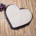 thumbnail image 5 of Heart Shaped Shaggy Faux Fur Fluffy Rug Hairy Carpet Floor Mat Home Bedroom, 5 of 5