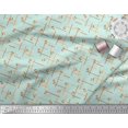 thumbnail image 3 of Soimoi Popeline de Coton Verte Tissu Imprimé Floral Labyrinthe et Roses Grandiflora 1 Yard 42 Pouces de Large, 3 of 6