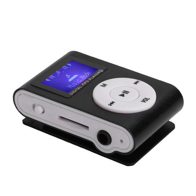 Lecteur de Musique MP3 Portable Mini, Sport, Rétroclip, Écran LCD, Prise en Charge MP3, Carte Mémoire, Noir Noir, Haut-Parleurs et Docks Portables