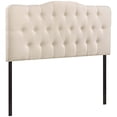 thumbnail image 3 of Modway Annabel Tufted Button Linen Fabric Upholstered Full Headboard in Ivory, 3 of 4