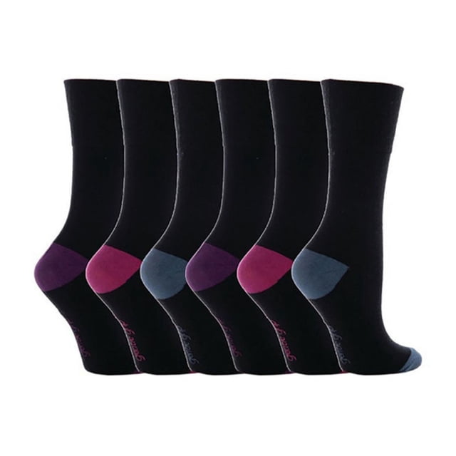 Gentle Grip - 6 Pairs Ladies Gentle Grip Non Elastic Crew Socks