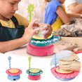 thumbnail image 2 of HLONK Ceramic Art Kit For Kids DIY Clay Craft Machine Soft Pottery Clay Set For Children‘s Hands On Learning & Painting, 2 of 9
