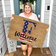 thumbnail image 1 of TopLLC Bathroom Rugs 4th Of July Door Mat Patriotic Doormat Entryway Rug Welcome Independence Day Doormat Stain And Fad Patriotic Decor Welcome Outdoor Mat A map, 1 of 2