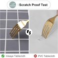 thumbnail image 2 of Rectangle Waterproof Fabric Table Cloth, Plaid Stain Resistant Polyester Tablecloth, Washable Cloth Table Cover for Fall Halloween Decor, Dining Room, Outdoor (60" x 102", Grey), 2 of 6